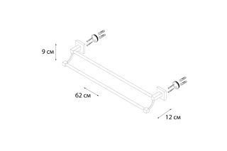 Полотенцедержатель FIXSEN Metra трубчатый 2-ой (FX-11102)